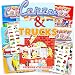 Cars and Trucks Coloring Book Set -- 2 Books and Over 50 Stickers (Cars, Fire Trucks, Construction, Trains and More)