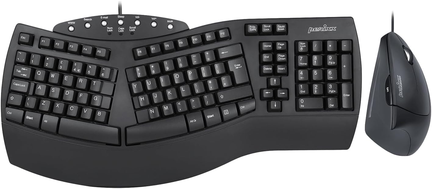 Amazon.com: Perixx PERIDUO-512B US, Wired Ergonomic Keyboard and