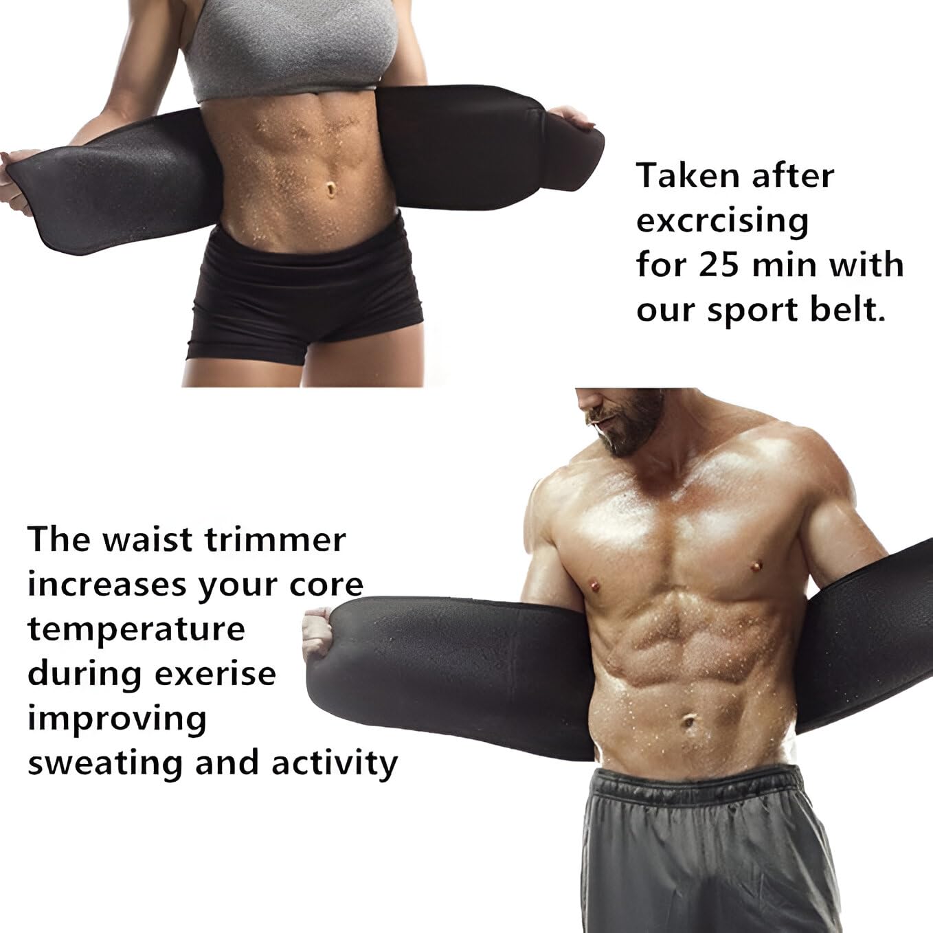 Weight Loss Hot Slimming Belt for Men, Women Belly Sweat Slim Belt Neoprene Fat Burning Sauna Waist Trainer Healthy Sweat, Weight Loss, Lower Back Posture Portable (Free Size) Black Weight Loss Hot Slimming Belt for Men, Women Belly Sweat Slim Belt Neoprene Fat Burning Sauna Waist Trainer Healthy Sweat, Weight Loss, Lower Back Posture Portable (Free Size) Black