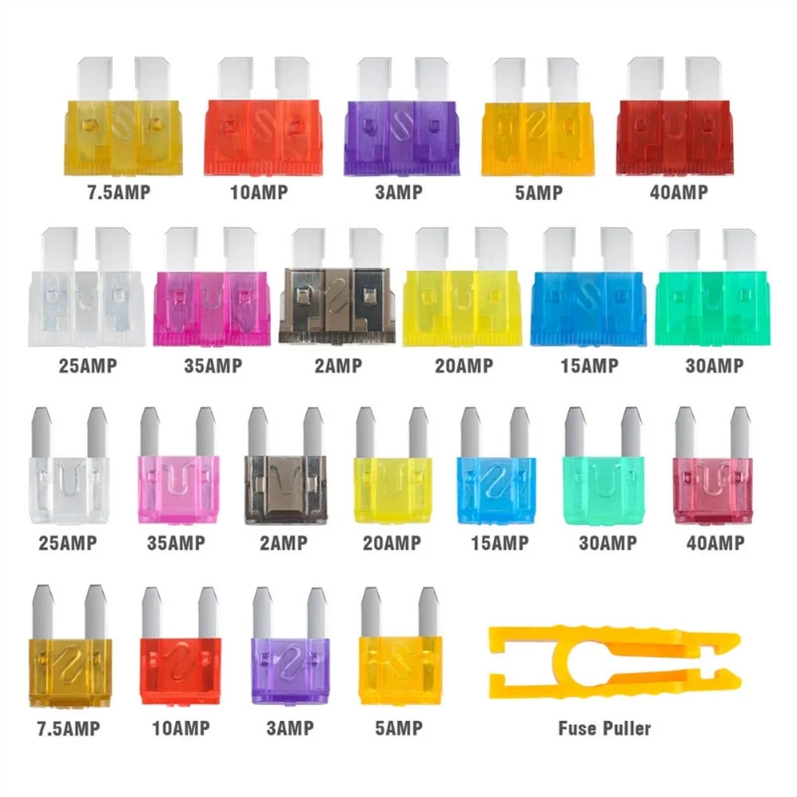 Kit surtido de fusibles de cuchilla for coche, camión, motocicleta, barco, fusibles ATC ATO, cuchillas, fusible automotriz, 420 Uds.