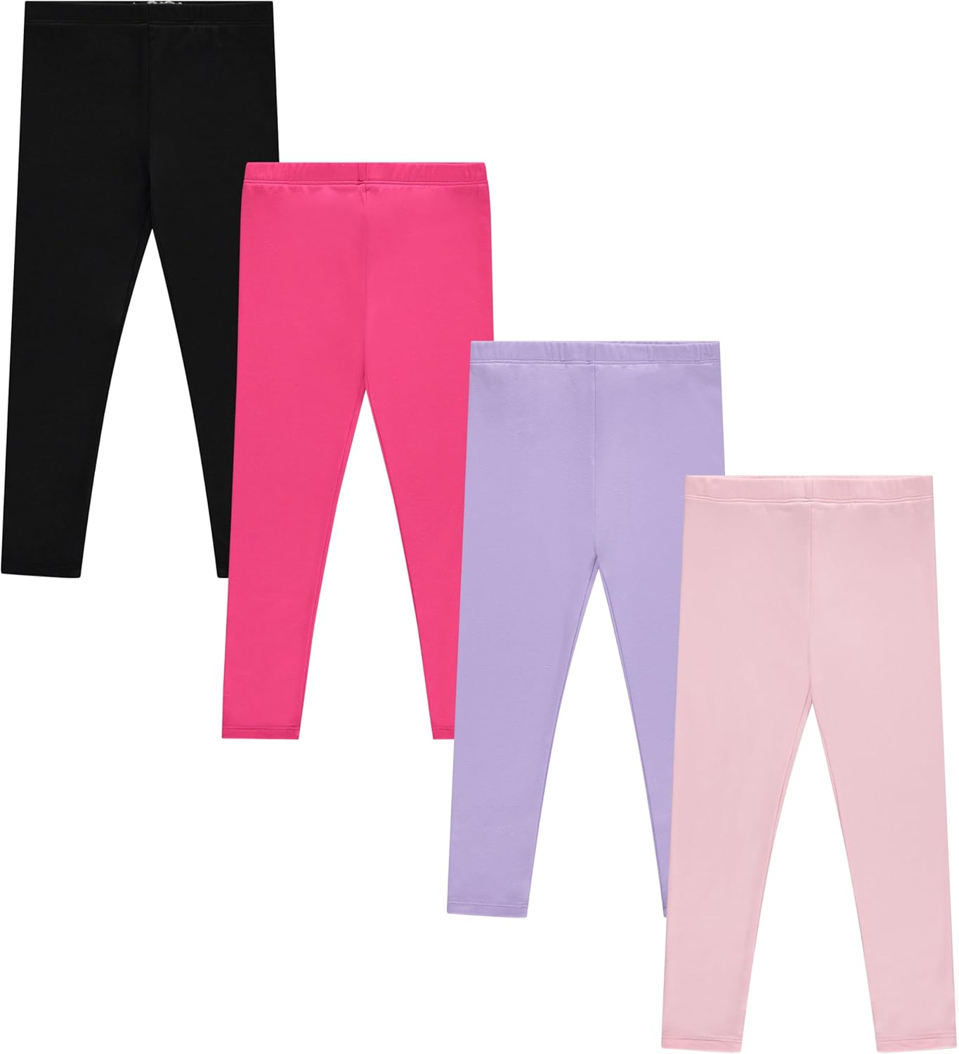 Girls 4 Pack Fleece Lined Leggings Whimsical Wonderland of Styles in Sizes 4-16! Unicorns, Flowers Hearts Galore!
