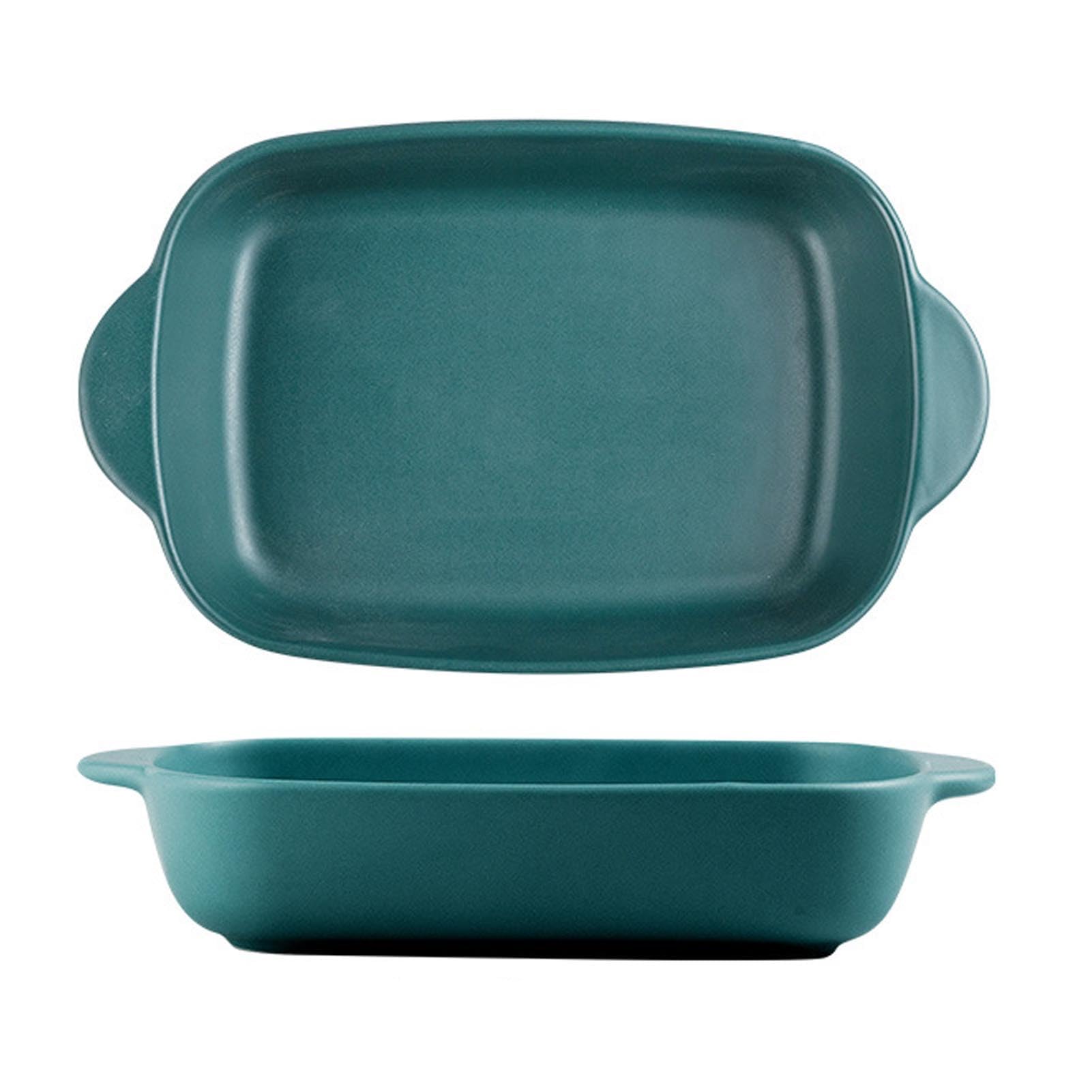 Ceramiczne naczynie do pieczenia z podwójnymi uchwytami, prostokątne naczynia do pieczenia lasagne i zapiekanek, wszechstronne naczynia do pieczenia od piekarnika do stołu