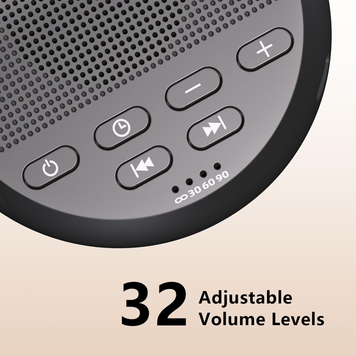 Tragbare Sound-Maschine mit weißem Rauschen, Nonstop, 30 beruhigende Geräusche für Babys, Kinder, Erwachsene, rosa Lärm, Schlafmaschine, 36-stufige Vol, Auto-Off-Timer, Speicherfunktion für Zuhause,