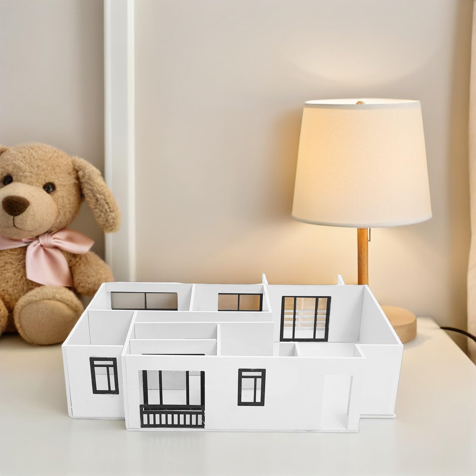 Supvox 1:25 Architekturmodell Bausatz für Innenraumquerschnitt mit Pvc Expansion Blatt und Acryl Vielseitiges Selbstgemacht Miniaturhaus Satz für Apartment Modellbau und Kreative