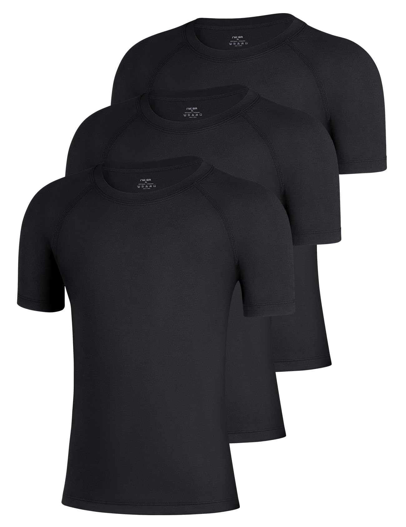 Niksa Maglietta Compressiva per Ragazzi, Maglietta Corta con Maniche, Maglietta Atletica Giovanile, Base T-Shirt