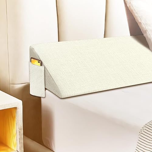 Almohada de cuña de cama para cabecero, almohada de cuña de colchón para cama individualXL, relleno de espacio de cama, cierra el espacio (0-12
