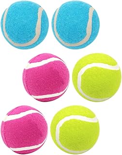 Ipetboom 6pcs Dog Tennis Toy Soft Toy for Dog Tough Dog Toys Puppy Biting Toy Dog Fetch Balls Dog Molar Toy Fun Play Dog Toys Pet Bite Toy Dog Biting Toy Golden Retriever Rubber Medium Dog