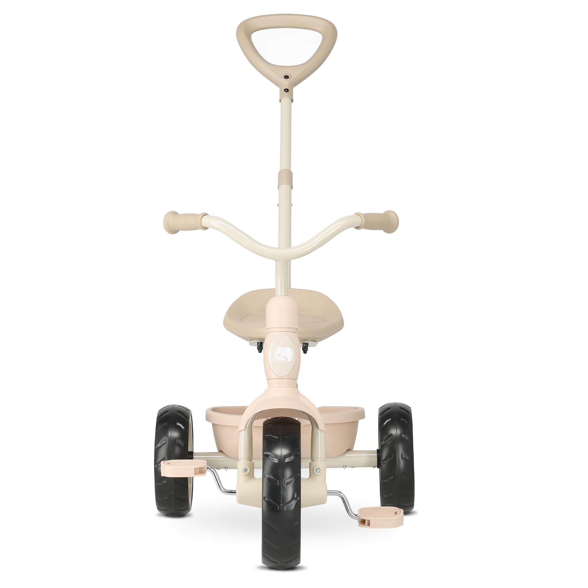 Deryan Wanderer 2 in 1 Laufrad Dreirad - ab 2 bis 6 Jahre, Kinderdreirad mit schubstange, Kinderfahrrad mit Pedalen, Laufräder Lauffahrrad inkl. Lenkstange (Beige)