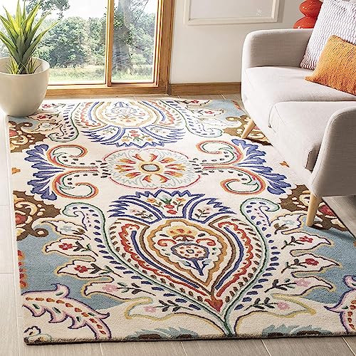 Image of Carpet Mahal Handmade Handwoven Tufted Made of 100% Soft Blended Wool Export Quality Carpets with 1 Inch Thickness (5x7 Feet) Color Multi