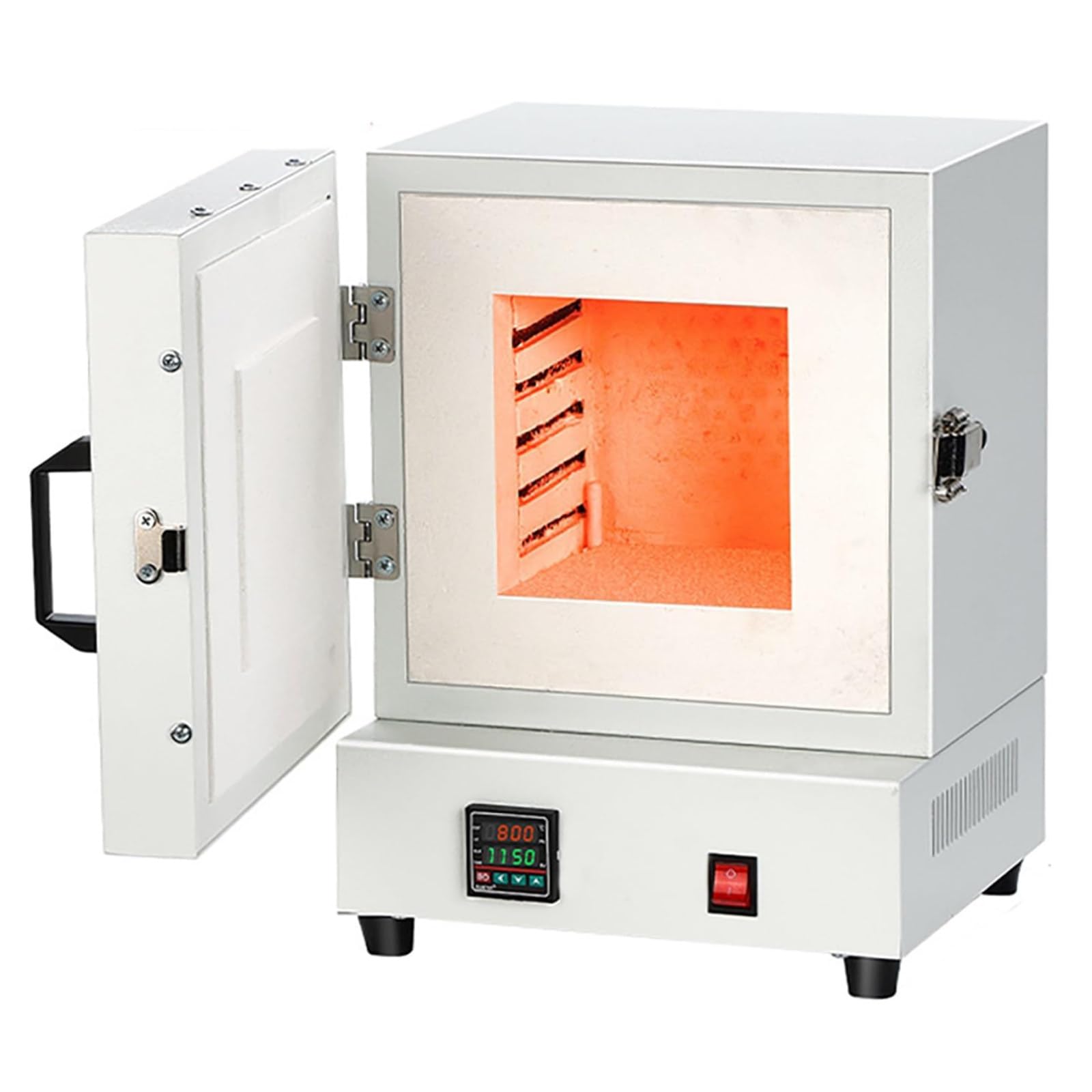 2000 W elektrischer Keramik-Labor-Muffelofen, 0–1150 °C elektrischer geschlossener Labor-Muffelofen, geschlossener Labor-Hochtemperaturofen, Elektroherde mit integrierter Programmsteuerung