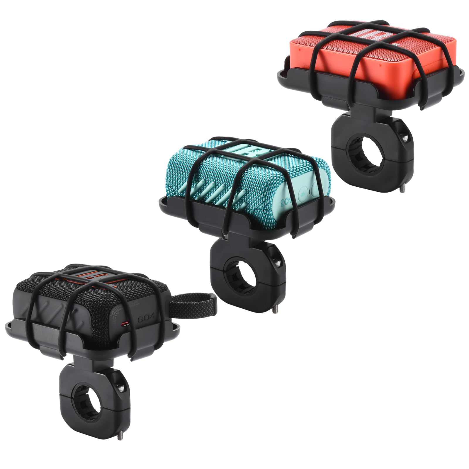 Speaker Mount Bracket Holder Adapter for JBL Go 4/Go 3/Go 2 Portable Bluetooth Speaker,Mount Go 4/Go 3/Go 2 on Handlebar/Rail Bike/Bicycle/Motor/Scooter/Golf Cart/Boat