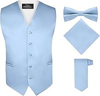 Vista 1 de S.H. Churchill & Co. Conjunto de chaleco de 4 piezas para hombre, con corbatín, corbata para el cuello y pañuelo de bolsillo