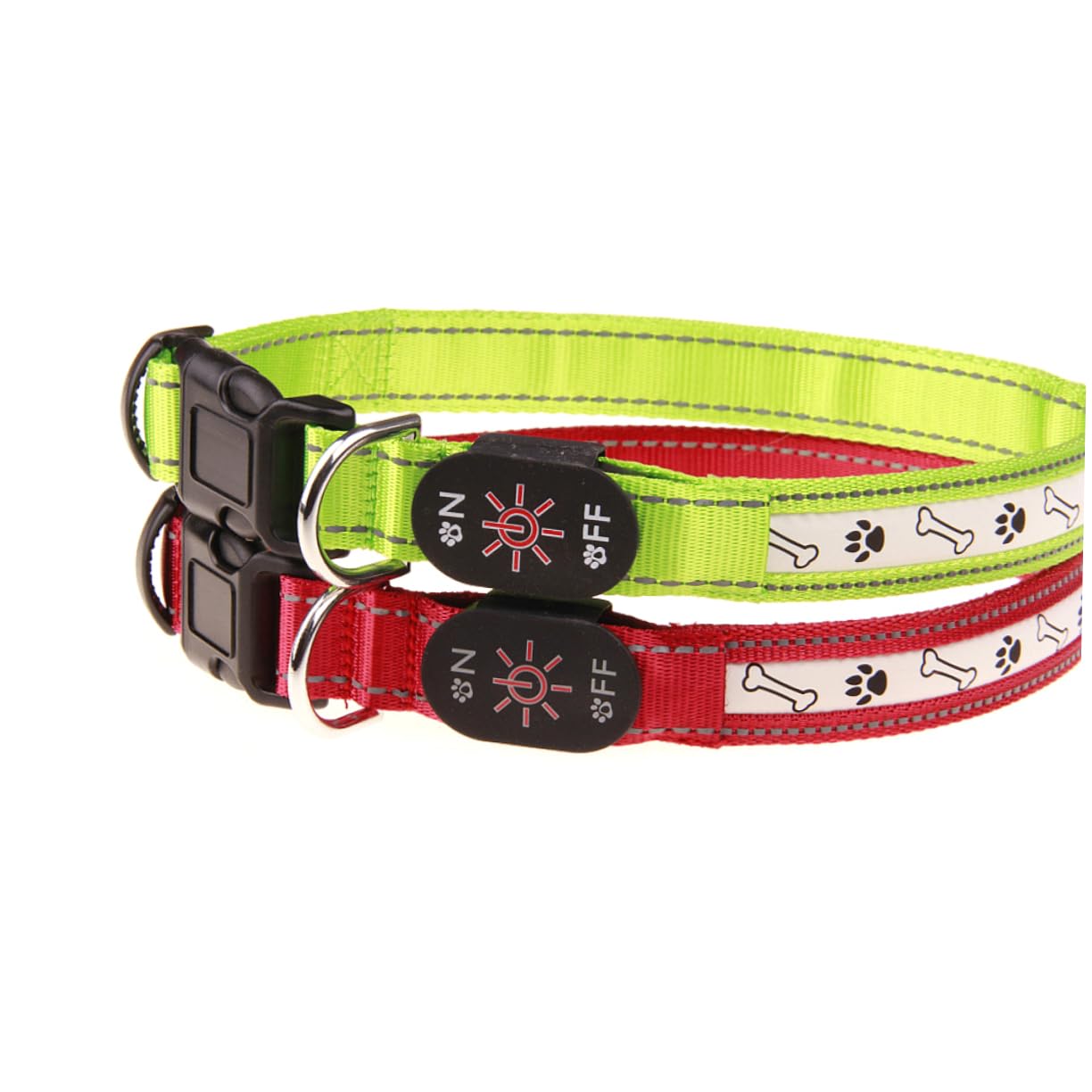 BESPORTBLE 2 Pièces col Lumineux Dog Collar Collier LED Collier Taille S lumière de Charge de pour Animaux de Compagnie Lumineux pour