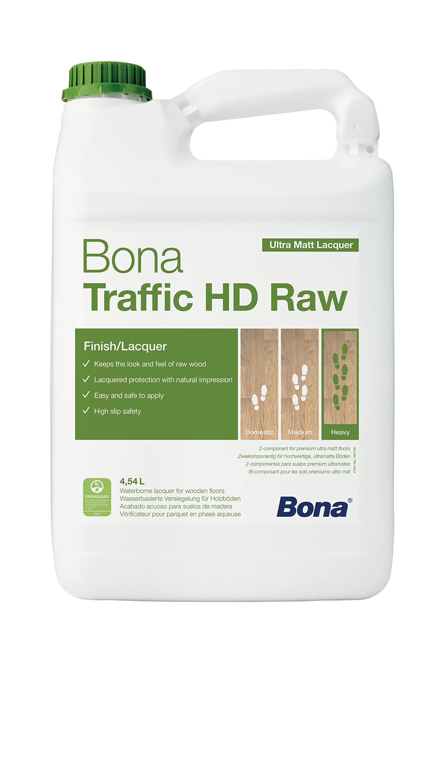 Bona Parkettlack Traffic HD Raw 2K-Parkettlack für Rohholzoptik, ultramatt, 4,95 L