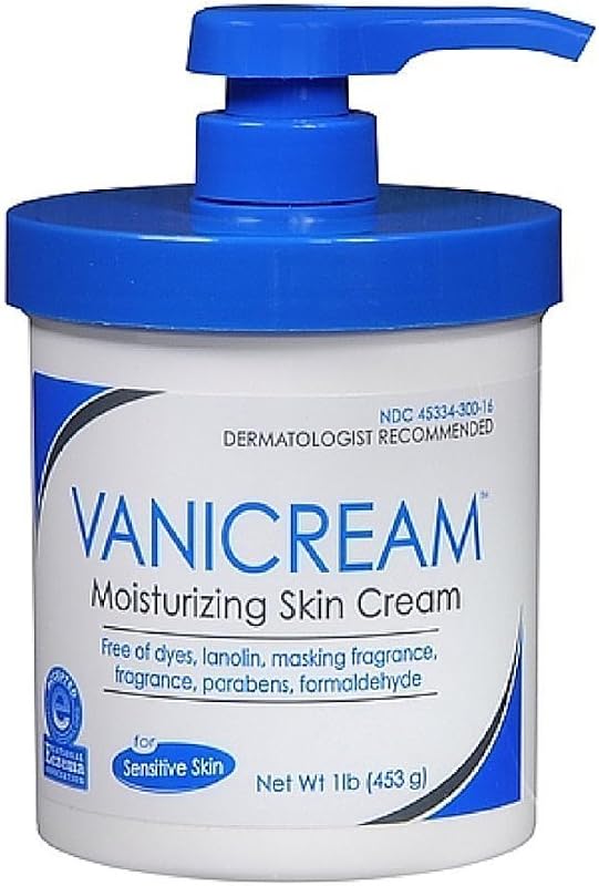 Creme para a pele Vanicream com dispensador, pote de 454 g