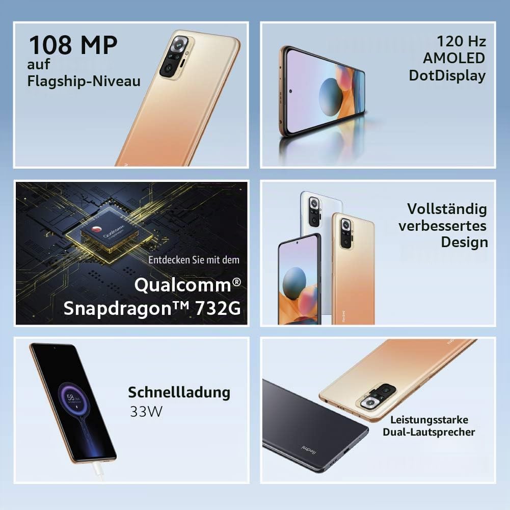Xiaomi Redmi Note 10 Pro smartphone + headphones (16.94cm. / 6.67