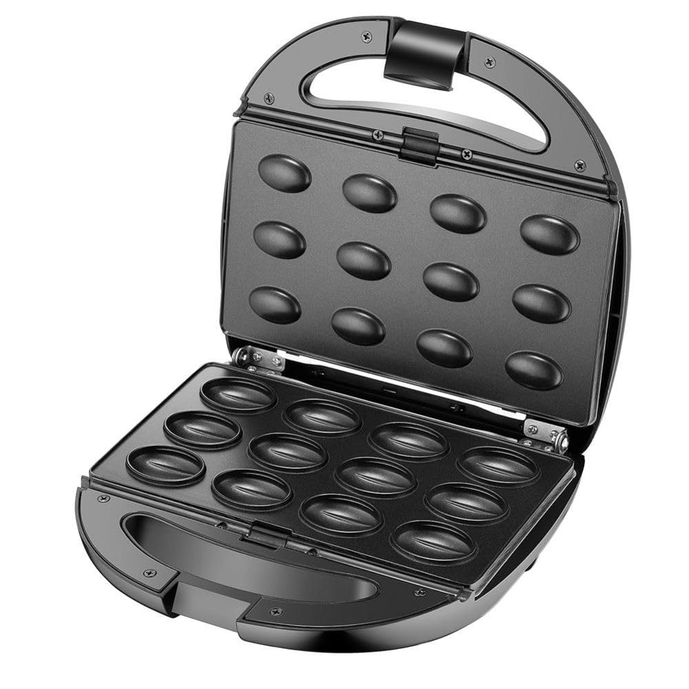 5in1 Sandwichmaker | Waffeleisen | Kontaktgrill | Elektrogrill | Multigrill | Nussbäcker | Zaubernuss Oreschki | 1200 Watt | 5 auswechselbare Platten | Edelstahl | Antihaftbeschichtet (5 Platten)