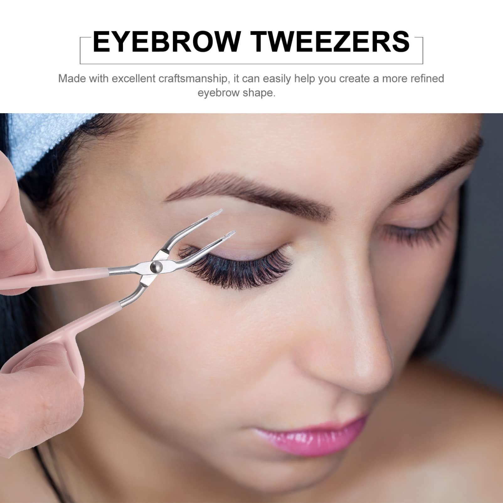 12pezzi Pinzette Sopracciglia Inossidabile Pinzette Per Make-up Per Rifinire e Sopracciglia Facili Usare e Resistenti