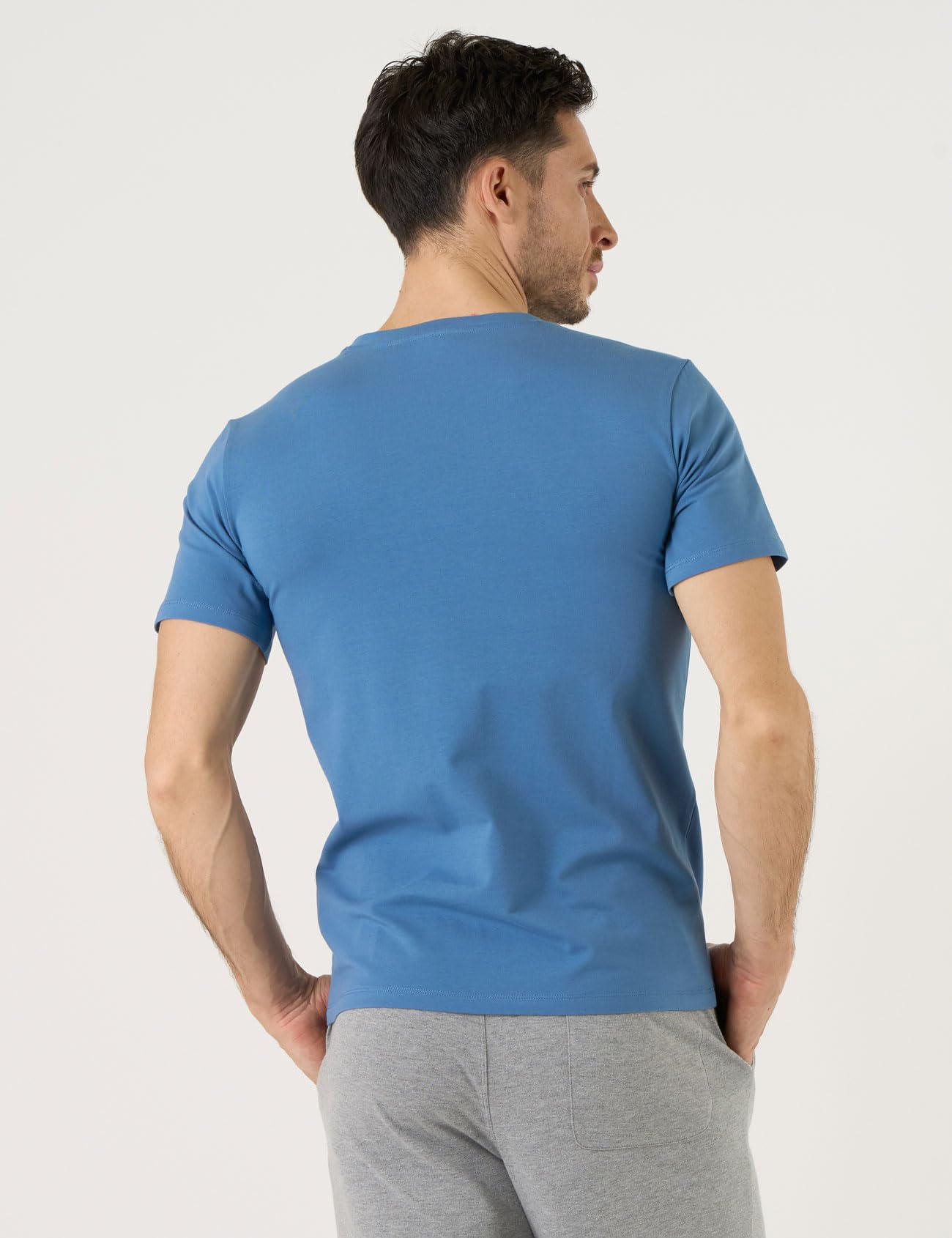 LAPASA Herren T-Shirts Baumwolle 3er Pack, Business Kurzarm Unterhemd Rundhalsausschnitt M05, V-Ausschnitt M06