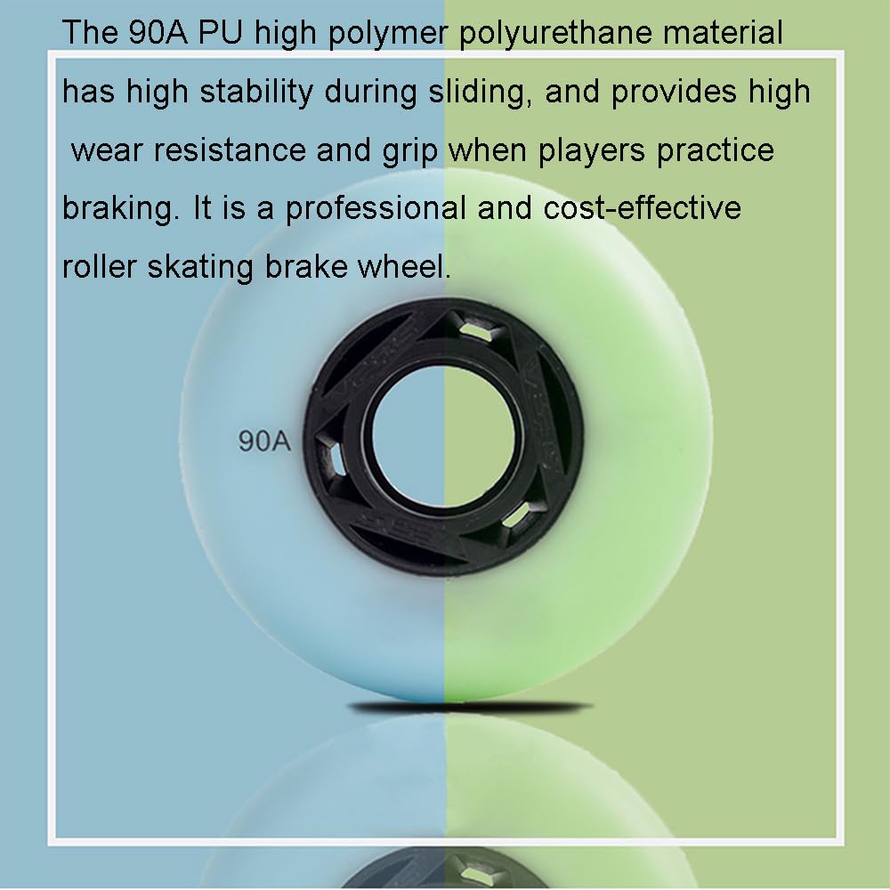 Roues de Patins à Roues alignées Lumineuses 90 A LED Clignotantes en PU pour Remplacement de trottinettes intérieures/extérieures