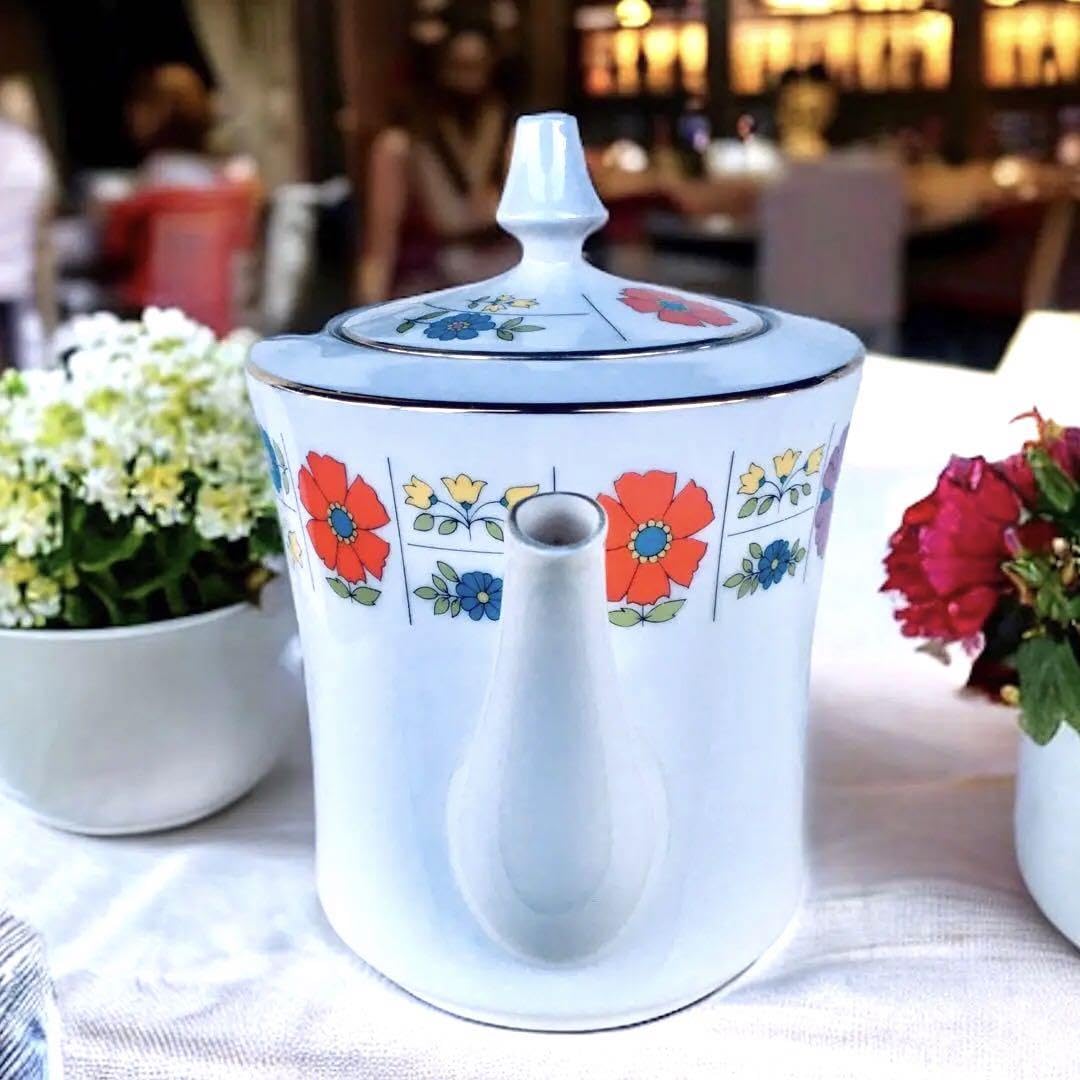 1970年代 ノリタケ アイボリー チャイナ レトロ ポップ 花柄