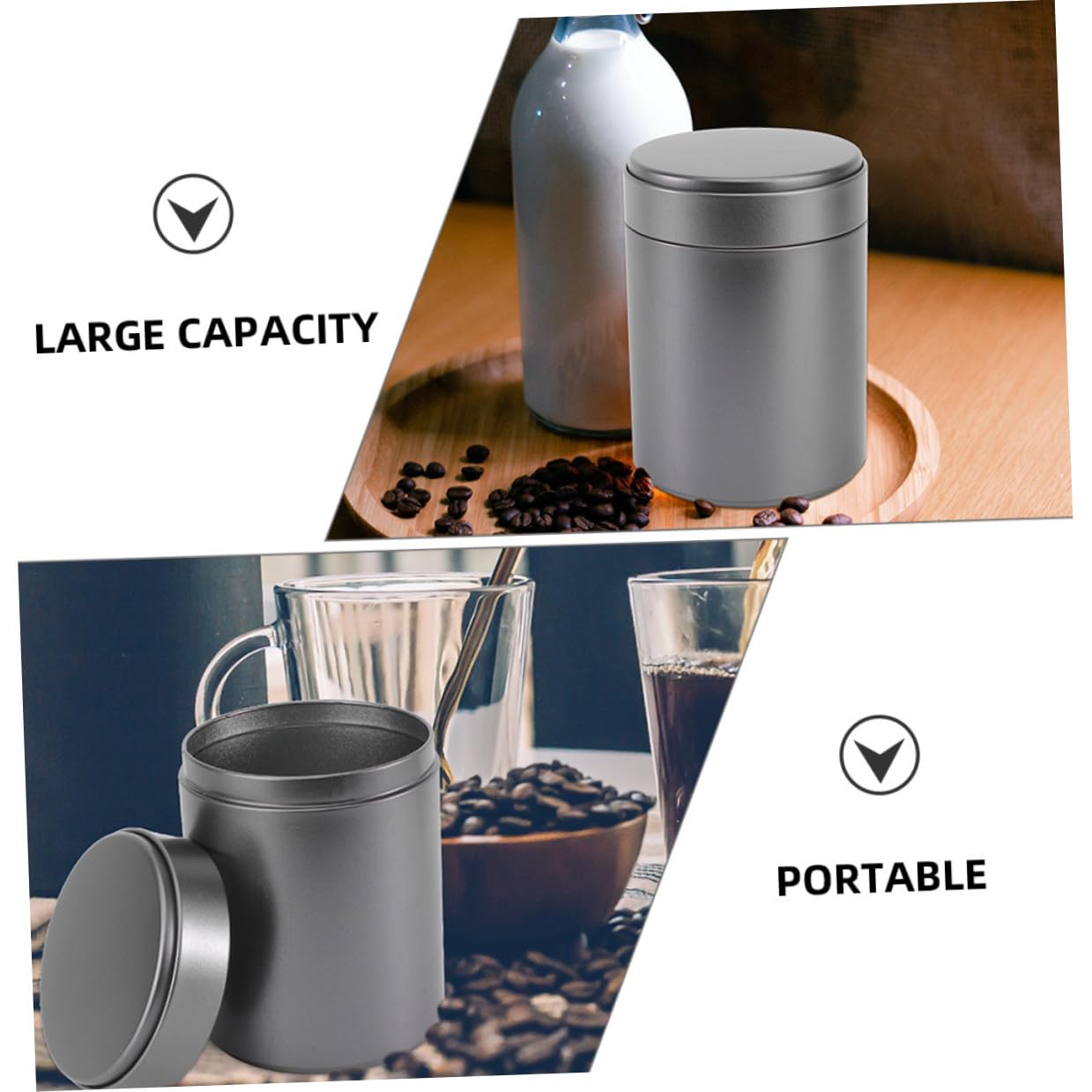 6 Stück Teiliges Luftdichte Tee Vorratsdosen aus Metall mit Deckel Vielseitige Aufbewahrung für Losen Tee Zucker und Süßigkeiten Robuste Platzsparende Teedosen für Küche und Büro