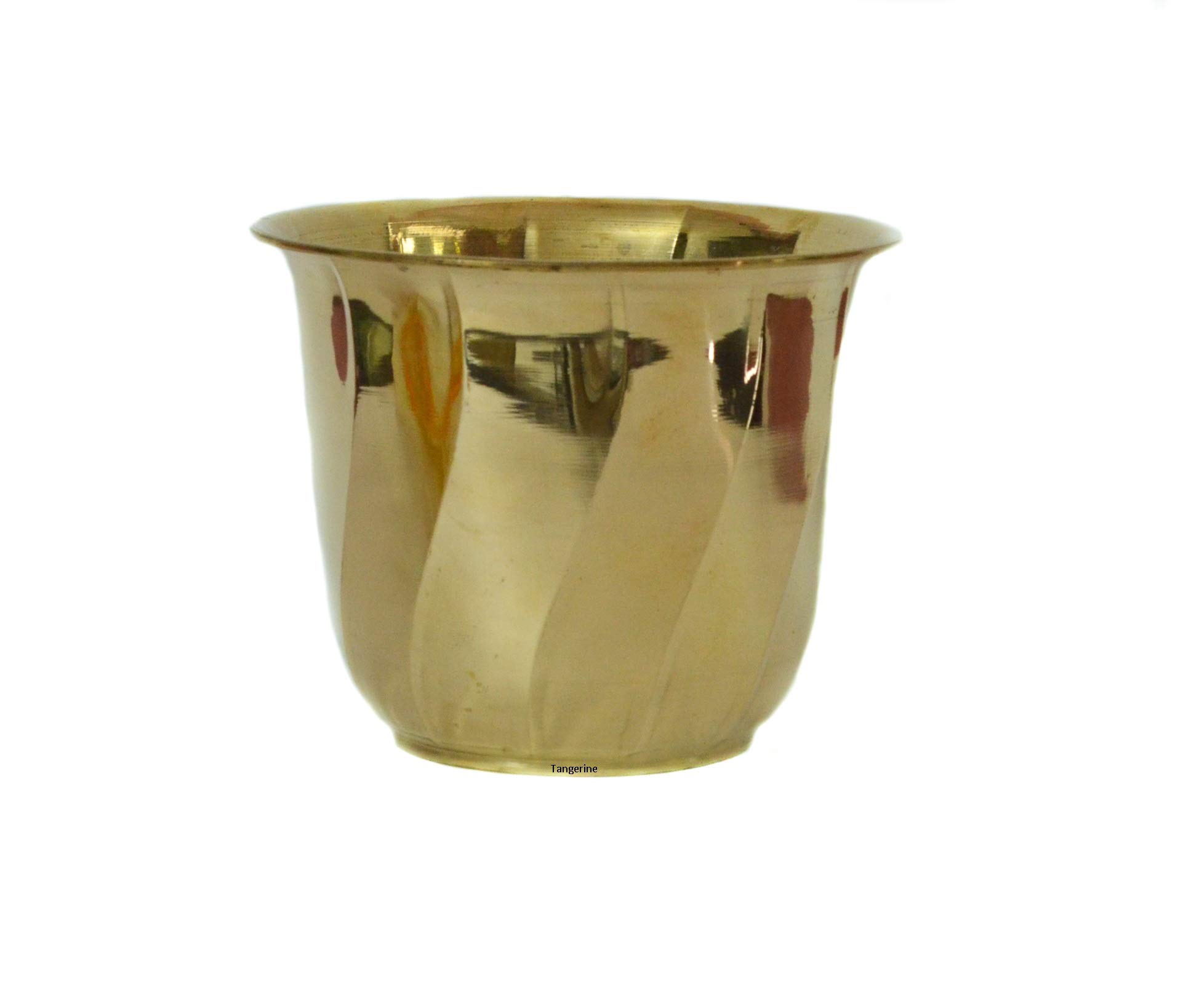 Tangerine Handcrafted Table Top Brass Planter/Vase/Flower Pot - Size- (Diameter- 6 inch) (B07H716X9Z) Amazon Price History, Amazon Price Tracker