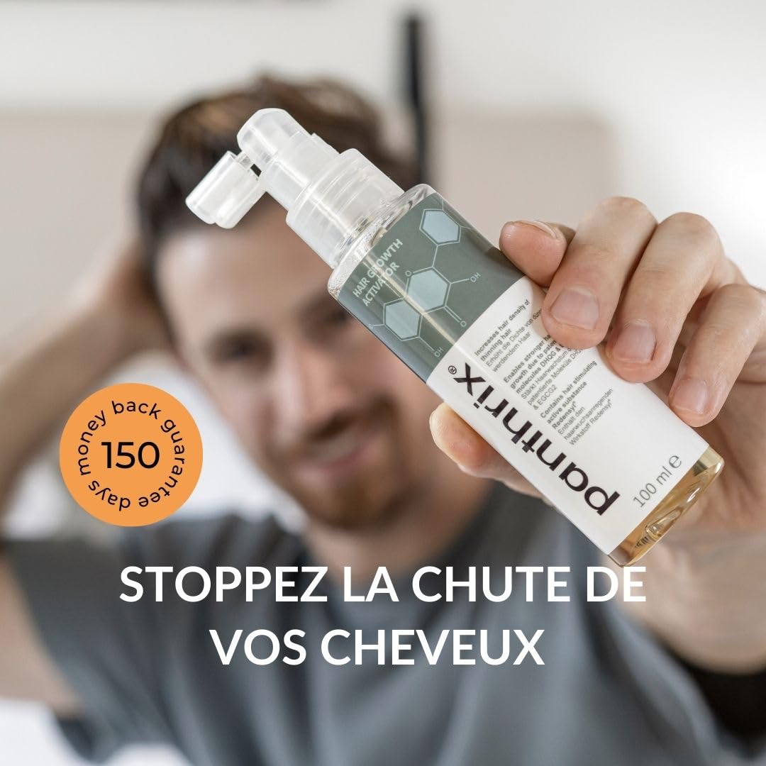 Panthrix Sérum Croissance Cheveux avec Redensyl 3% - Anti Chute & Repousse - Caféine, Kératine & Niacinamide - pour une Pousse Très Rapide - Homme & Femme - Fabriqué en Allemagne - 100 ml