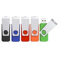 KEXIN 128GB Chiavetta USB 5 Pezzi Rotazione a 360 ° Pen Drive USB Flash Drive Unità