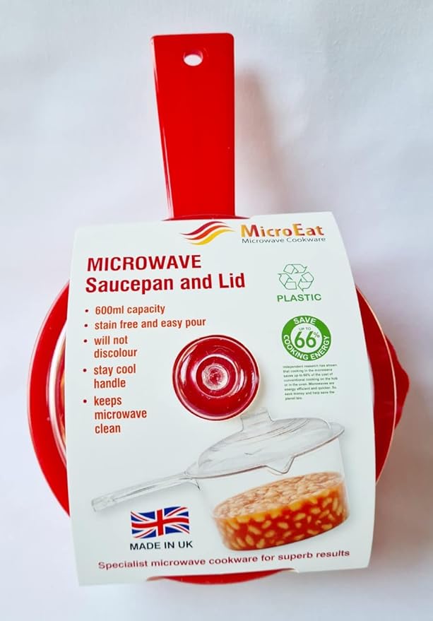 MicroEat Microwave Saucepan and Lid, Red Amazon.co.uk Home & Kitchen
