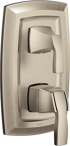 Moen Voss M-CORE Serie 3 - Moldura de ducha de níquel cepillado con 2 manijas con válvula de transferencia integrada, requiere válvula, UT3611BN