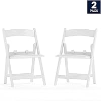 Vista 5 de Flash Furniture HERCULES - Sillas plegables para niños con asientos acolchados Juego de 2 sillas plegables de resina blanca con asiento acolchado