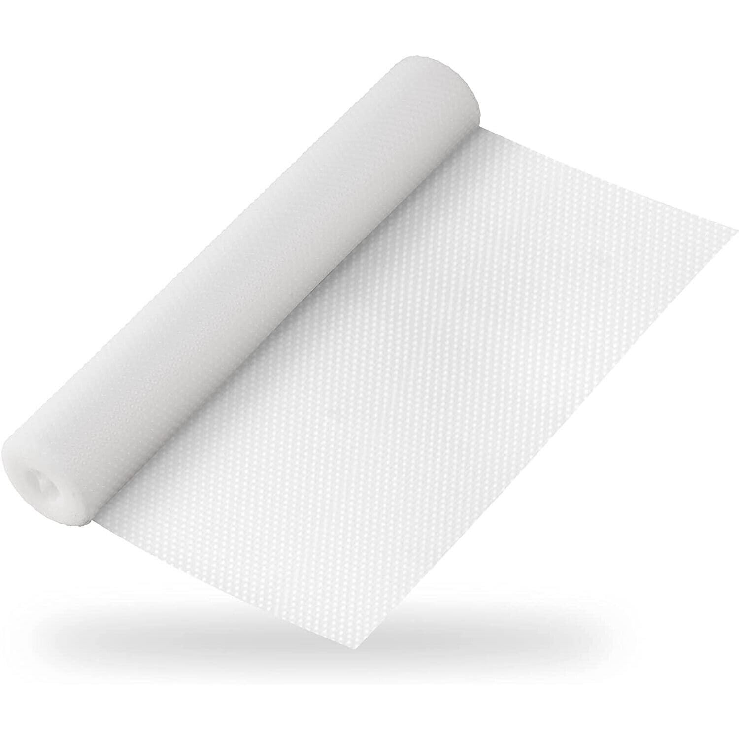 Anti Slip Mat Rolls - (45x500cm) Non Slip Rubber Mat Shelf Drawer Liner Waterproof & Oil-Proof - Multiple Uses (White)