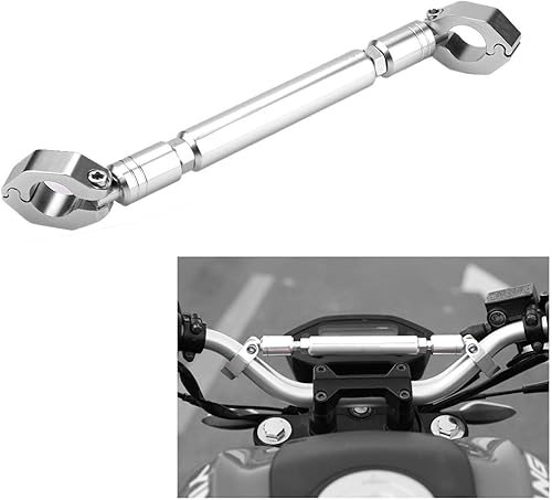 Miniatura 4 de Aramox Universal 0.866 in aleación de aluminio motocicleta manillar barra de equilibrio, plata