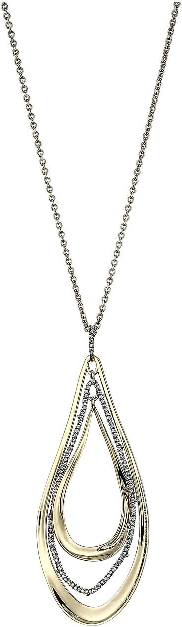 Orbiting Teardrop Pendant Necklace
