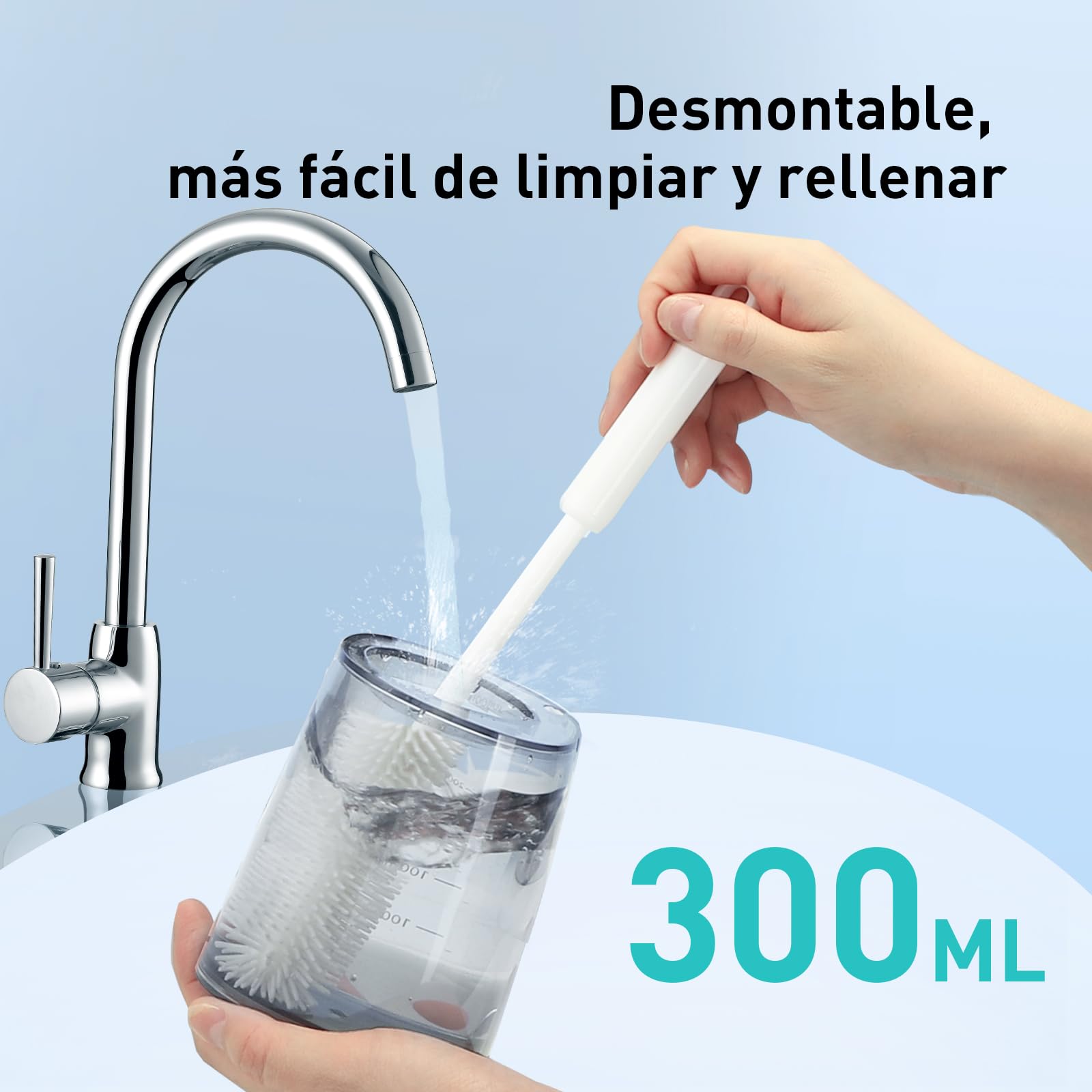 Irrigador Bucal Portatil Irrigador Dental: COSLUS 4 Modos Irrigador Dental 300ml Tanque de Agua Irrigador Bucal Ganador de la Prueba 30 Días de Duración de la Batería Limpiador Interdental Verde