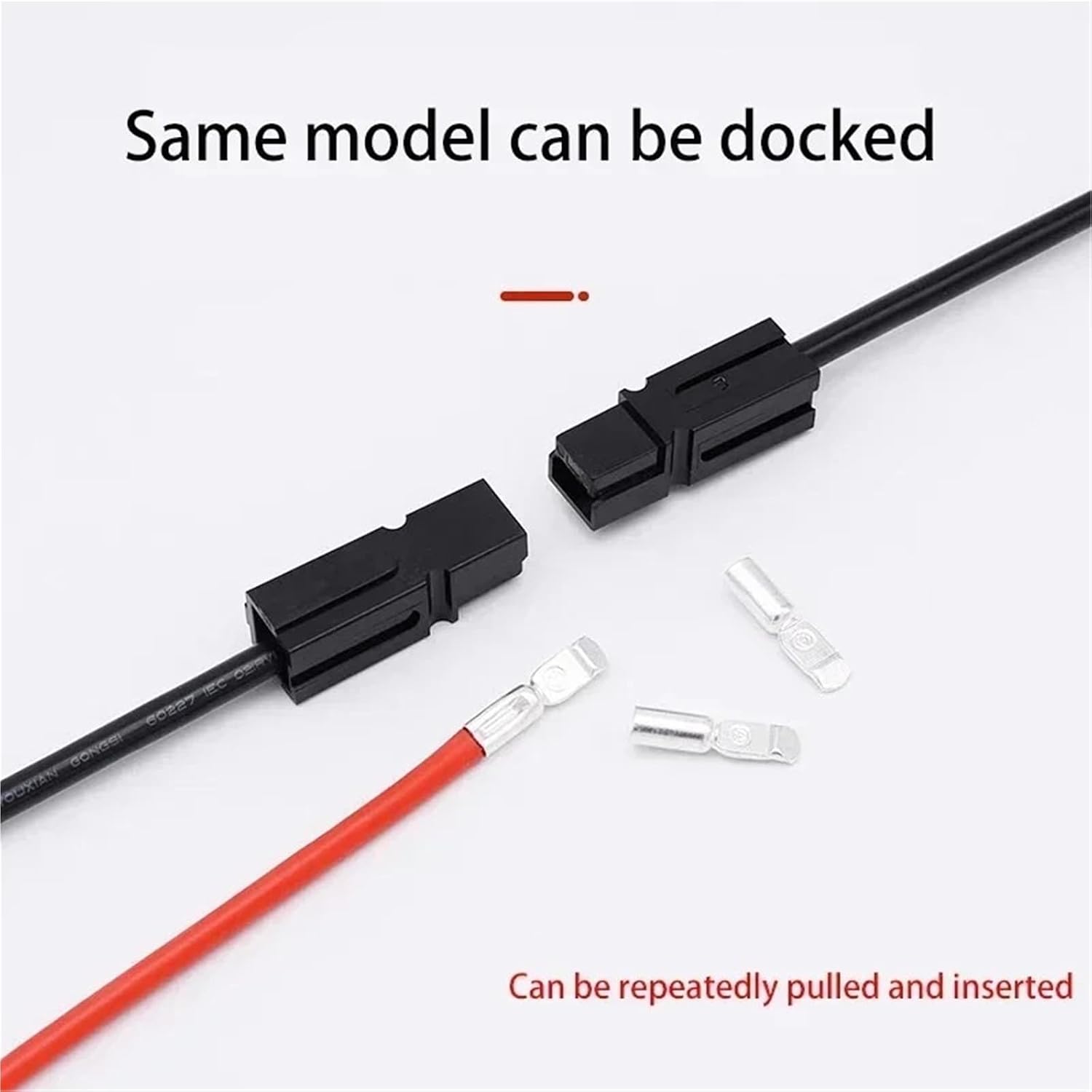 50/10Pcs SB30 Powerpole DC Connector Plug 30A 600V High Current Flame Retardant Interlocking Terminals Quick Disconnect(100 Pcs(50pairs 30A))