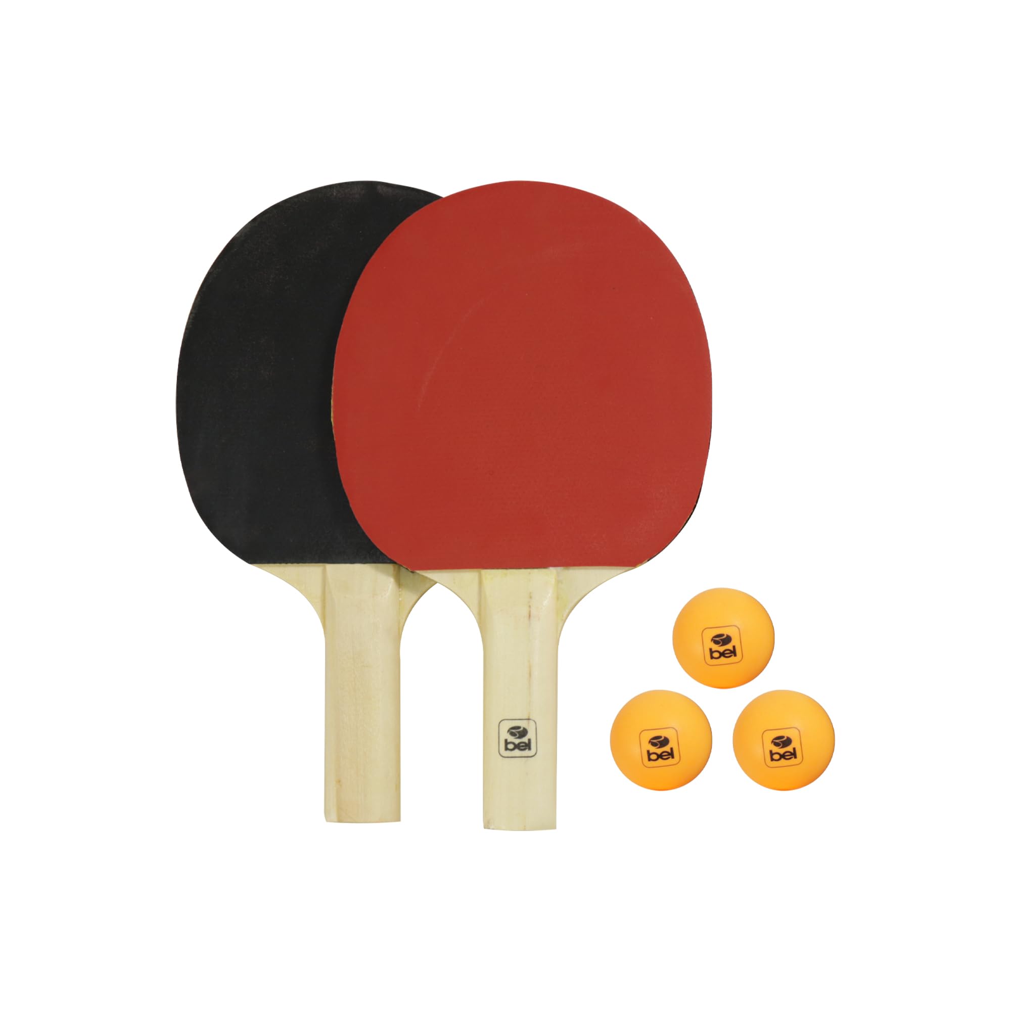 Table Tennis Kit - 2 Paddles + 3 Balls Bel Fix Red/Black-picture-29