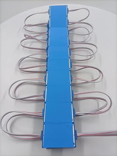 Vista 4 de Módulo LED azul de 12 V con lente 2.0 W para caja de luz con cinta adhesiva trasera (paquete de 20 unidades)