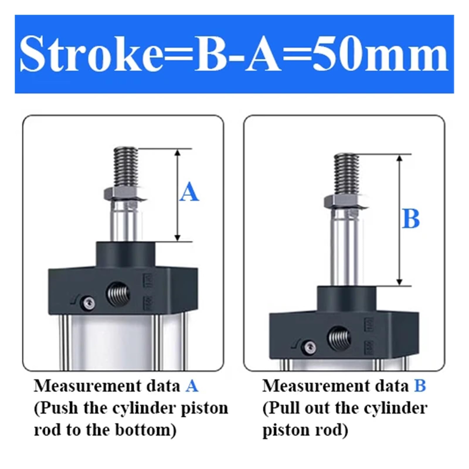Skok 32/40/50/63/80/100/125 mm Skok 25-1000 mm Dwudziałający Standardowy pneumatyczny siłownik tłokowy ze stopu aluminium