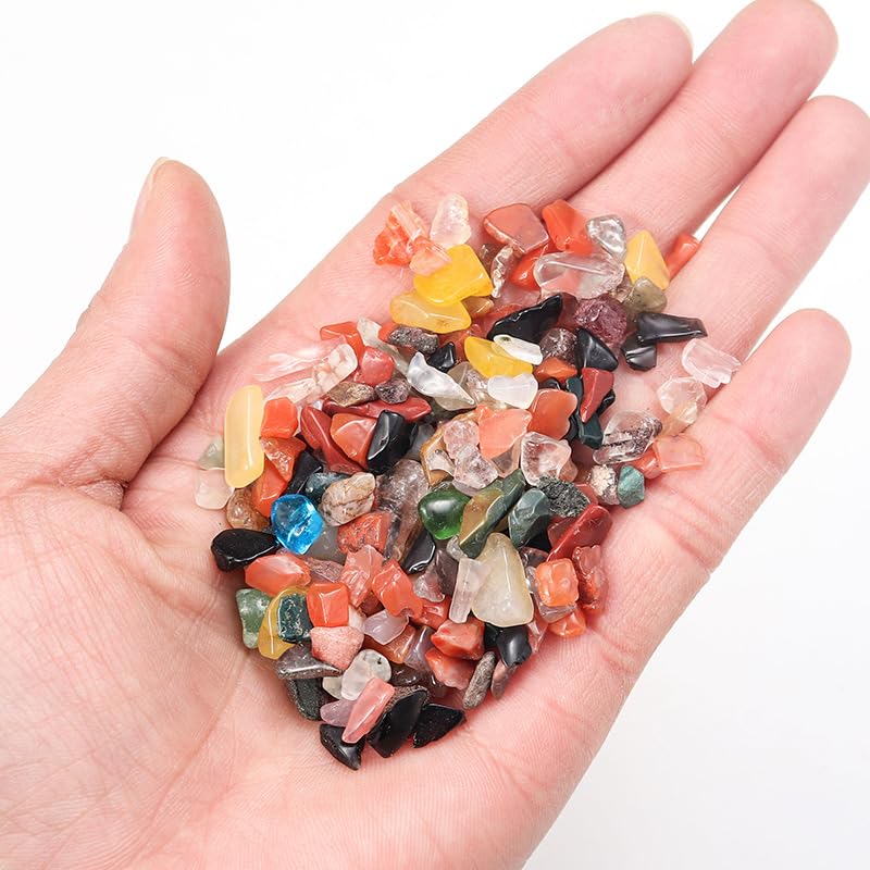 Namzi 1kg Natural Crystal Crushed Stone Aromatherapy polishing Stone demagnetization Stone Fish Tank Purification Decoration Colored Natural Stone 5-7mm