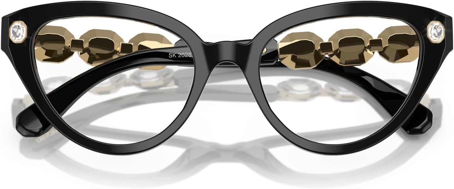 Swarovski Women's Sk2028 Cat Eye Prescription Eyewear Frames Black/Demo Lens 51 Millimeters image 5 of 5 B0DCPZH8XL