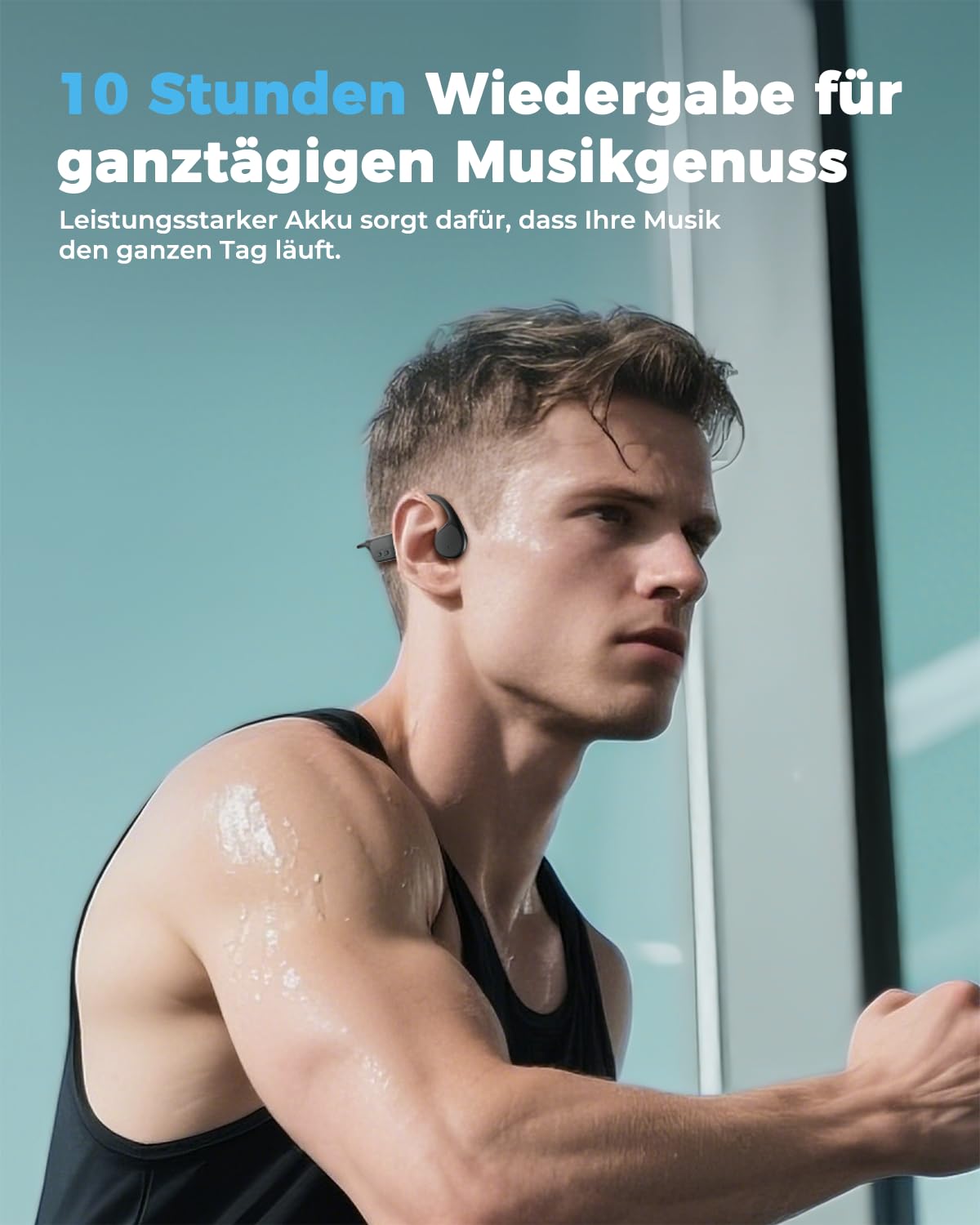 Knochenschall Kopfhörer, Kopfhörer Schwimmen, 32GB MP3 Speicher, Open Ear Kopfhörer Bluetooth 5.4, IPX8 Wasserdicht, 10 Stunden Spielzeit, Schwimmen, Laufen