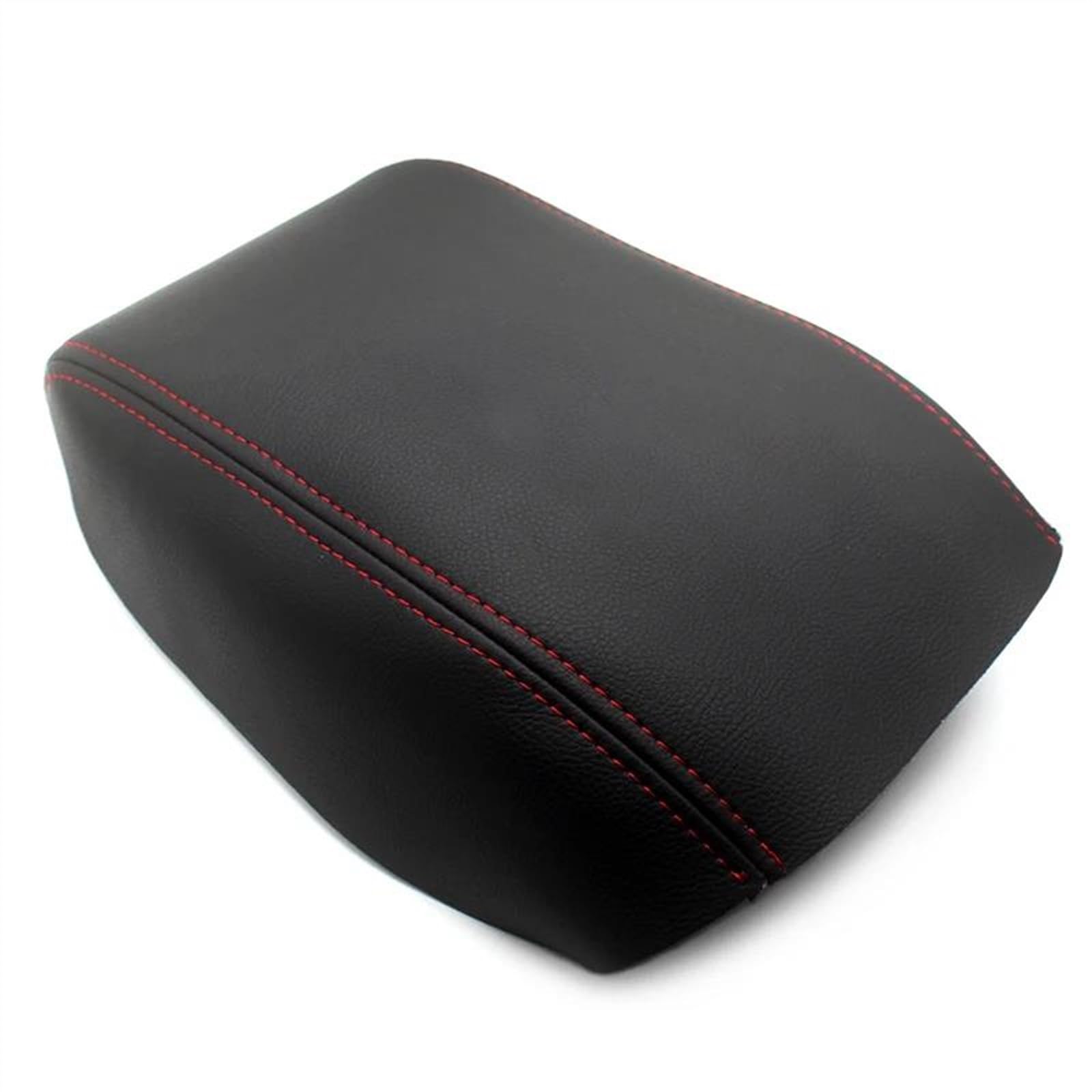 Piwine Black With Red Line Car Decoration Car Interior Center Armrest Console Box Cover Microfiber Leather Sticker Trim For Golf 6 Mk6 2010-2013(Black With Red Line)
