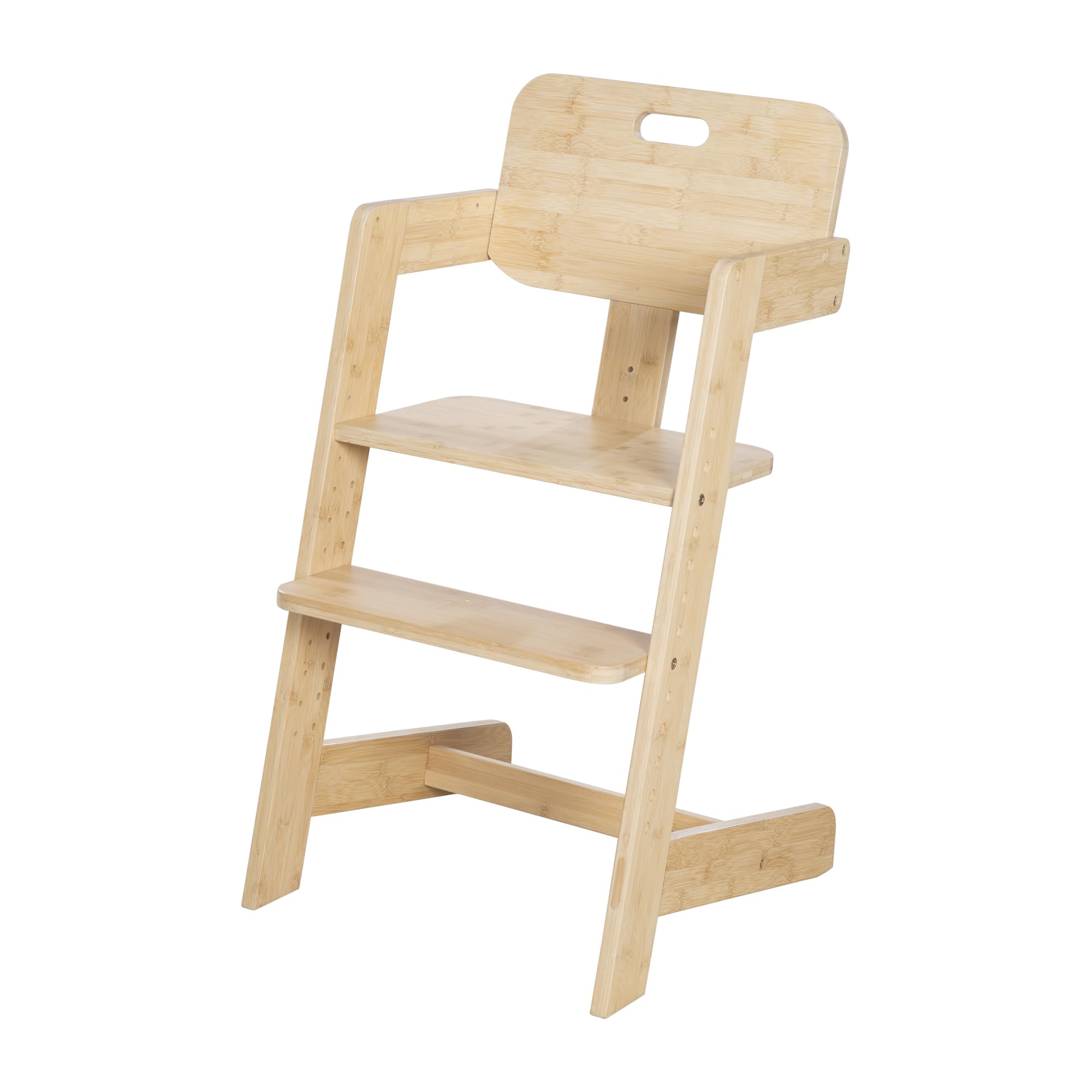 roba Seggiolone per Bambini Nature Up in Legno di Bambù Certificato FSC - Regolabile con Vassoio Rimovibile - Cintura a 3 Punti - Fino a 70 kg di Portata - Naturale