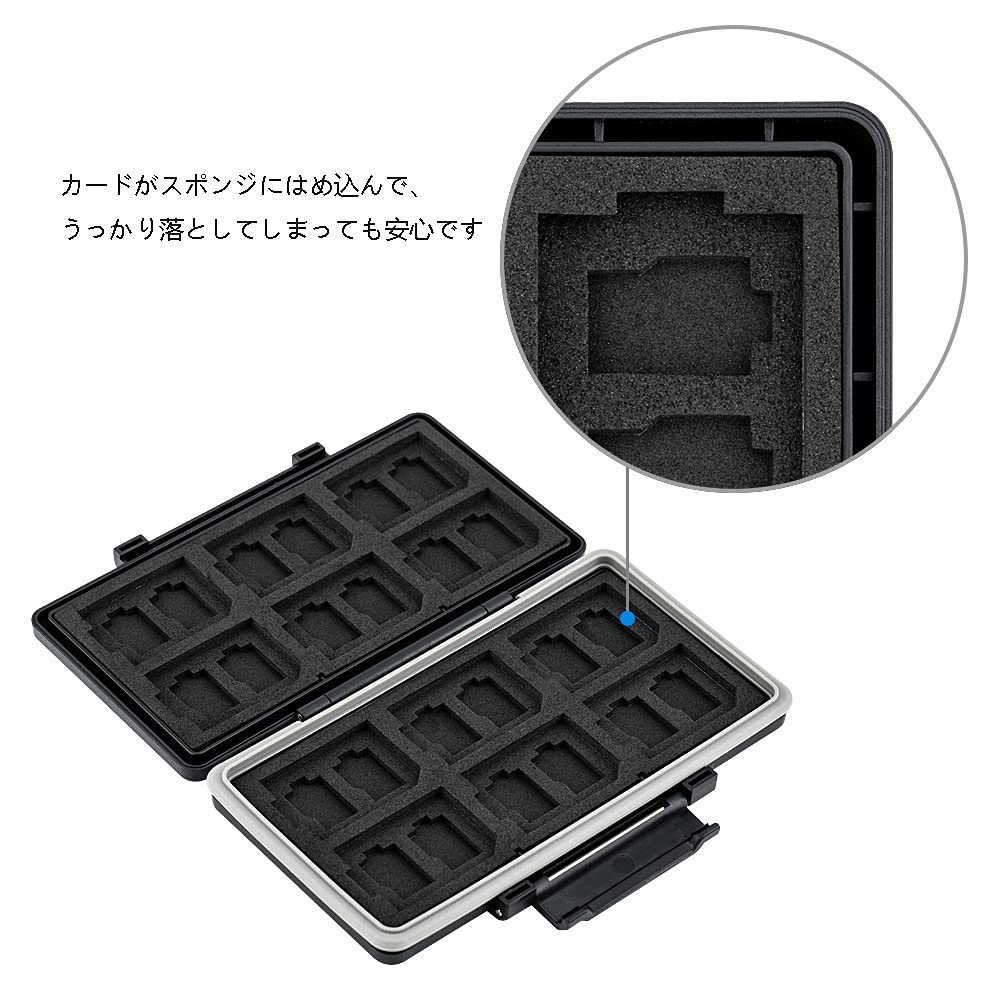 Amazon | JJC 36 スロット 大容量 メモリーカードケース 12枚 SD SDHC