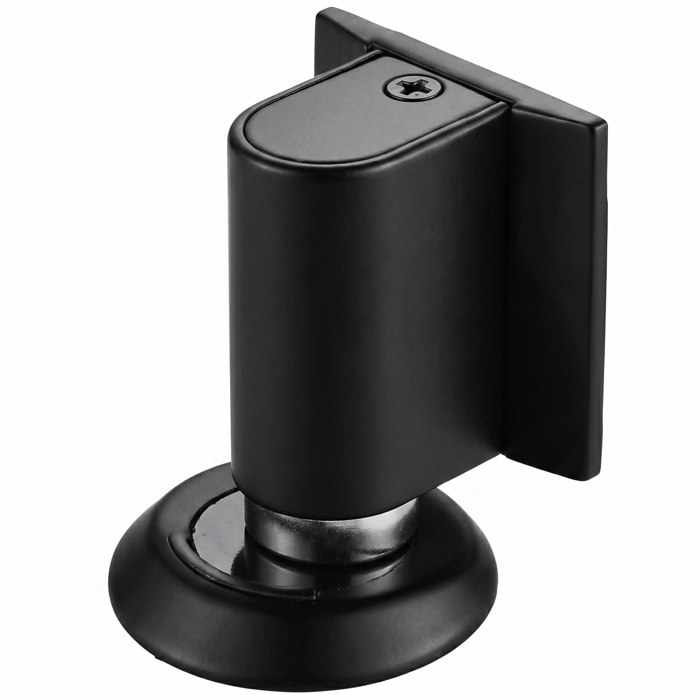 Magnetic Door Holder Windproof No Drill Door Stopper with Dual Magnet, Heavy-Duty Zinc Alloy, Black