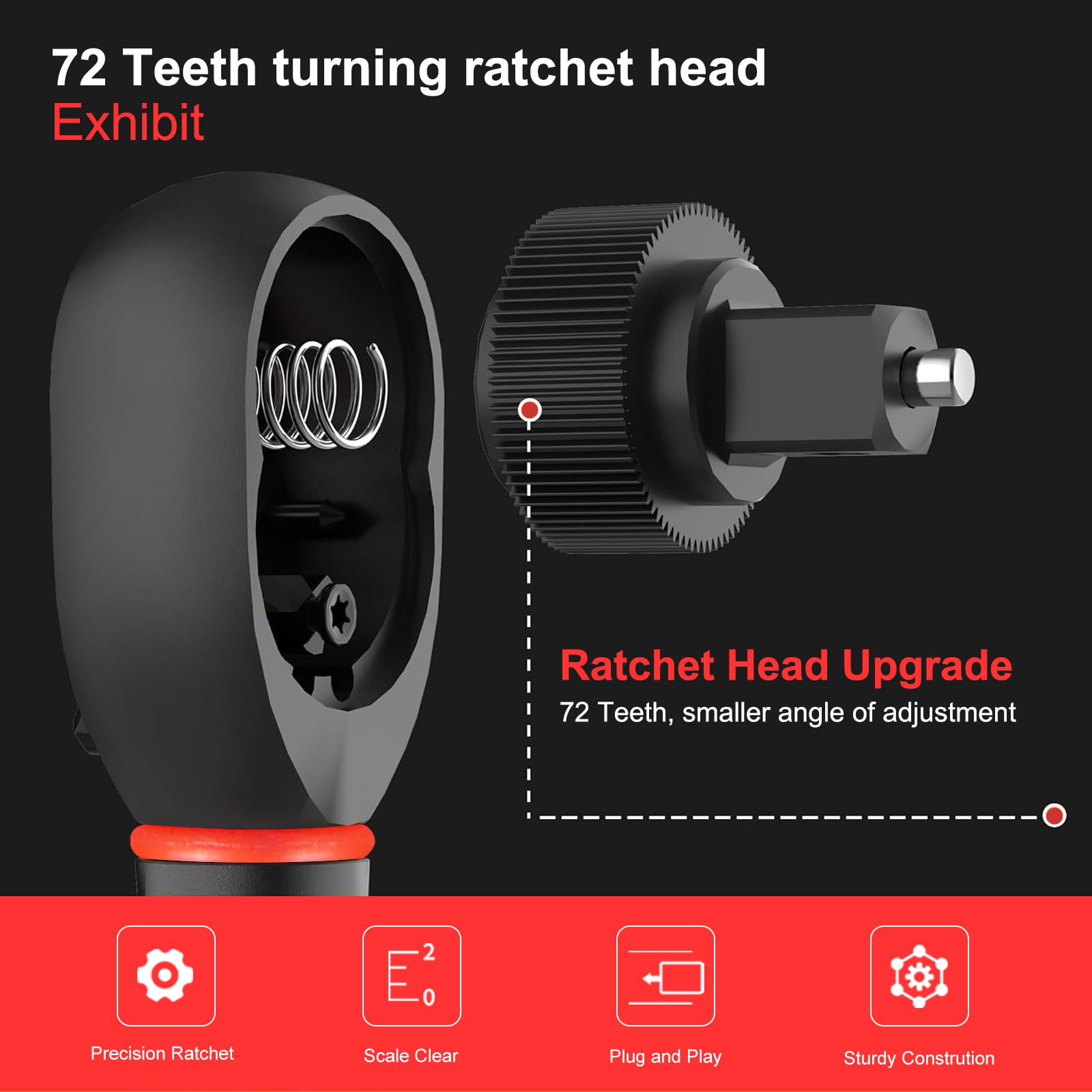 ATsafepro Digitaler Drehmomentschlüssel 3/8 - 6,8-135Nm Mit LCD Display