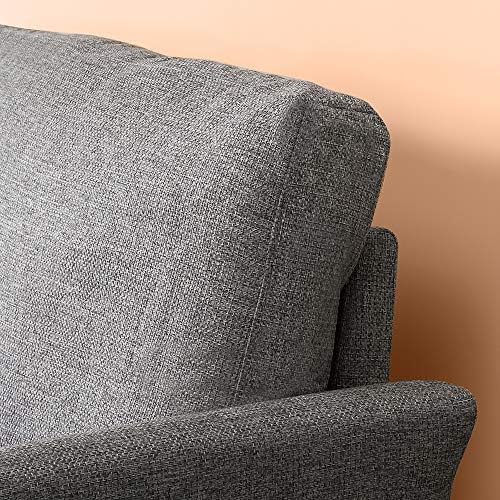 ZINUS Jackie Loveseat Sofa | Contemporary | Easy, Tool-Free Assembly | Flared Arms | Tapered Legs | Sofa-in-a-Box | Soft Grey