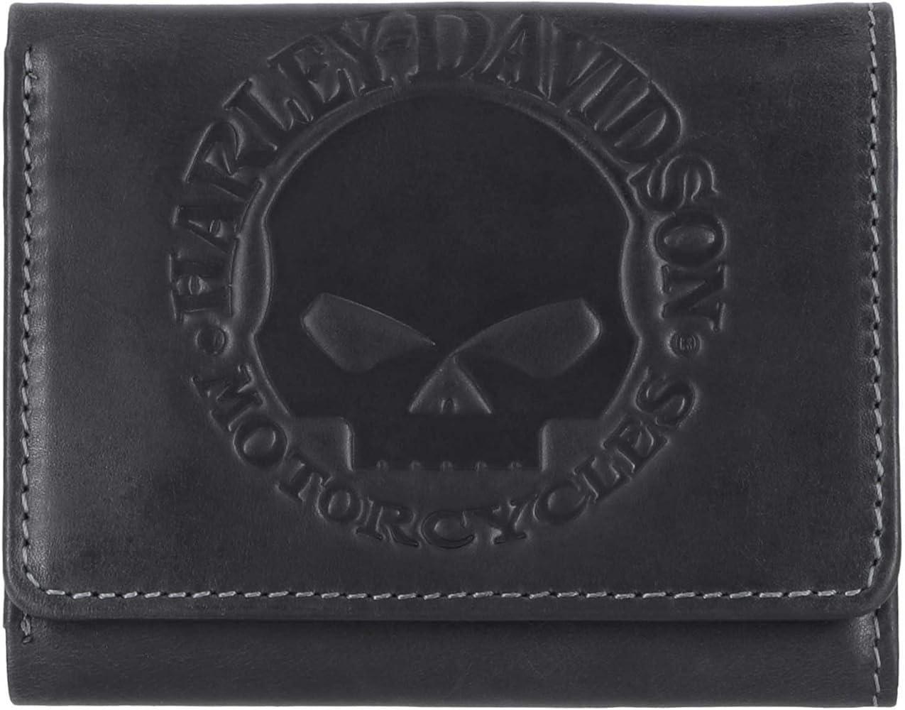 小物 HARLEY DAVIDSON leather tracker wallet Harley-Davidson Center Block Trucker Wallet | Harley
